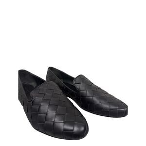 Veronica Beard Griffin Basket Weave Loafer Black Leather Womens Size 12 Classic